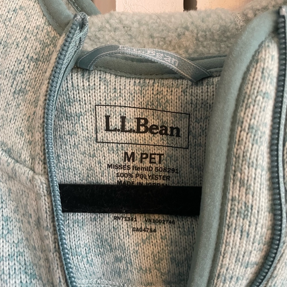 LL Bean Light Blue Full-Zip Jacket - Picture 2 of 3